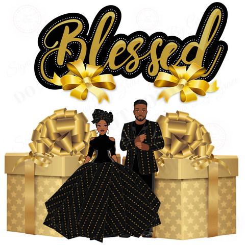 Blessed Couple Gold Gift Boxes