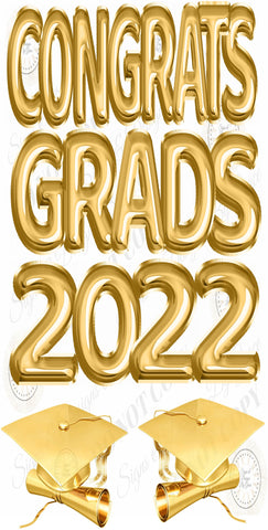 2022 Congrats Grad Gold Foil