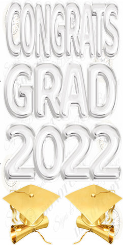 2022 Congrats Grad White Foil