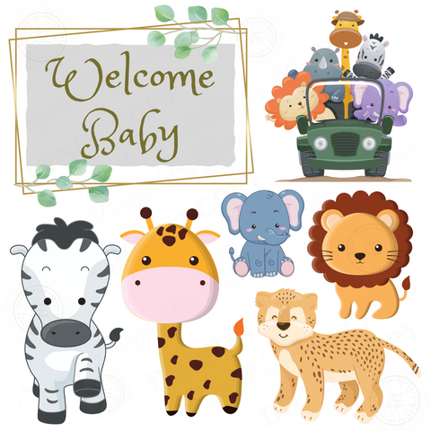 Welcome Baby Safari Animals