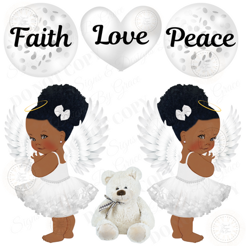 Faith Love Peace AA baby angel