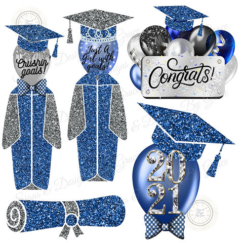 Graduation Set in Blue and Black 300