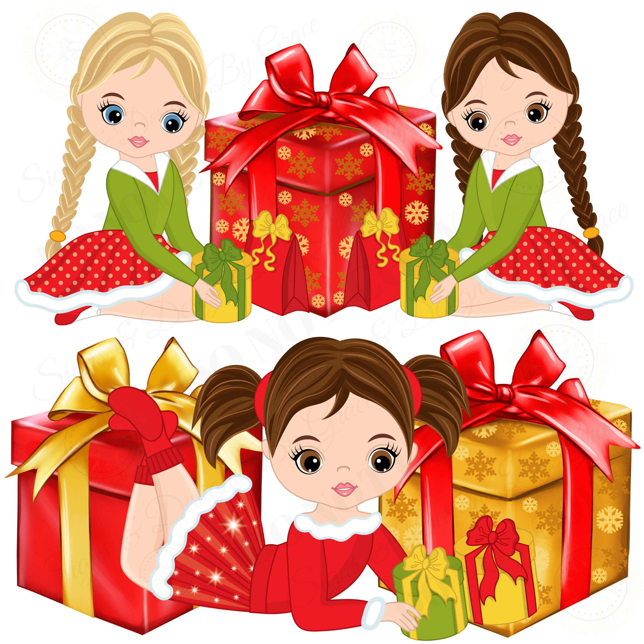 LS Girls with Giftboxes