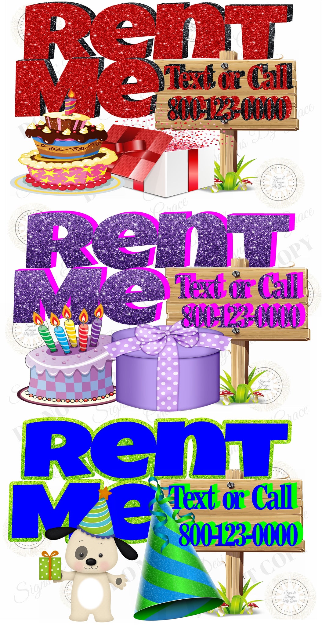 RENT ME Advertising Signs