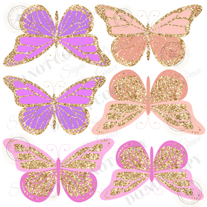 glitter butterflies 2