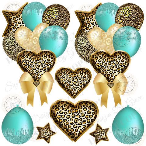 Animal Print Turquoise and Flare