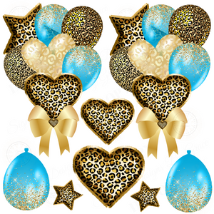 turquoise and leopard bb