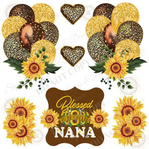 CUT Nana sunflower leopard 4004