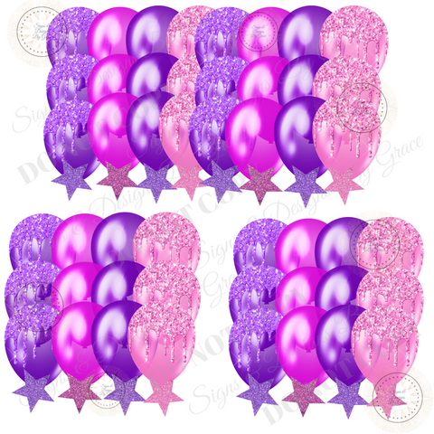 pink purple balloon stack 127