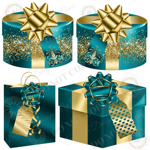 CUT teal gold gifts 712