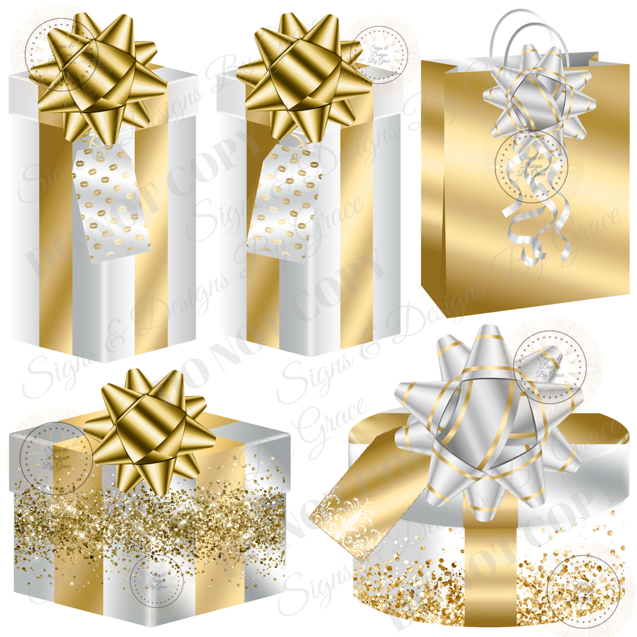 CUT white gold gifts boxes 708