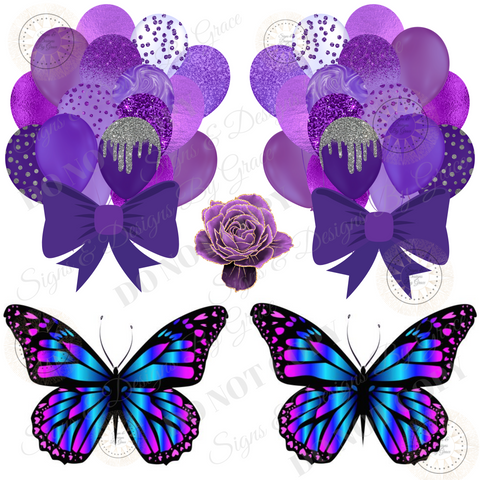 purple bb butterflies  4024