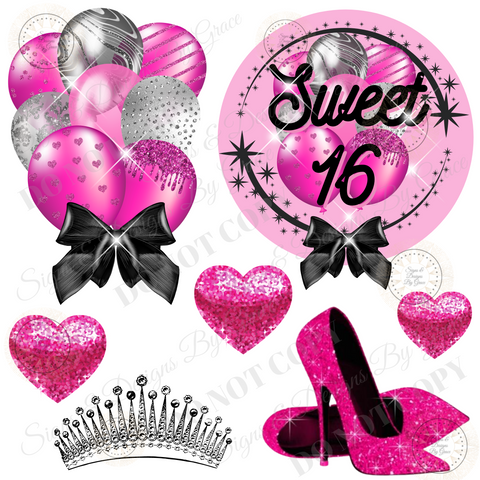 sweet 16 hot pink heels flash bb 614